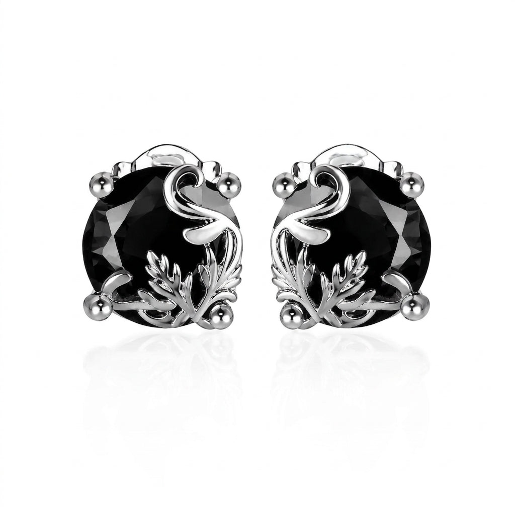 Vintage Wine Wrapped Noir Earrings