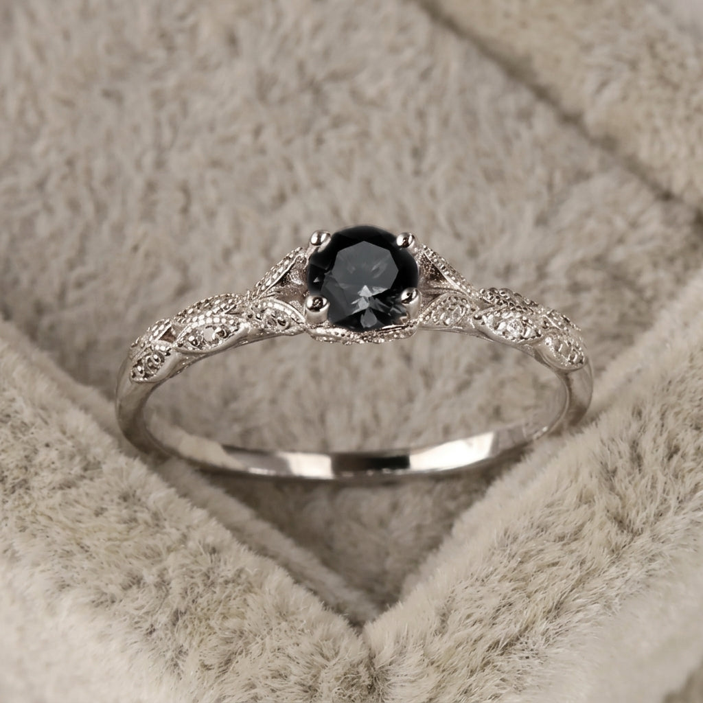 Vintage Zircon Accent Statement Ring