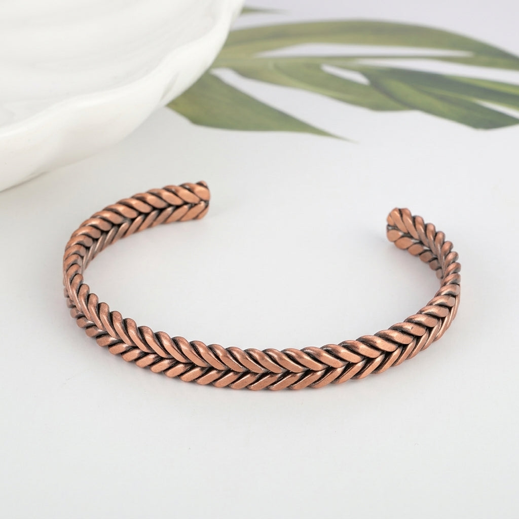 Vintage Textured Cuff Bracelet