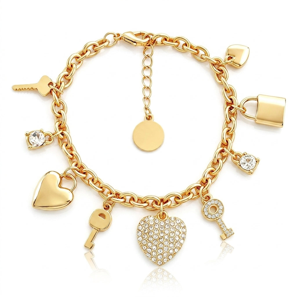 Love Locked Charm Bracelet