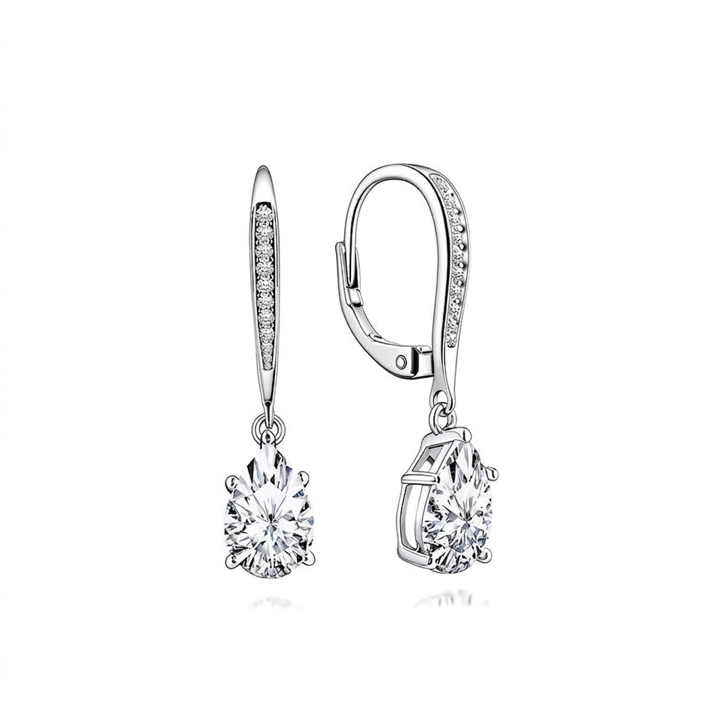 Teardrop Droplet Zircon Earrings
