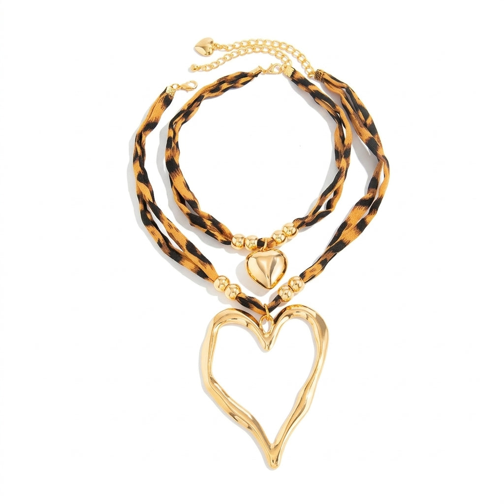 Bold Leopard Print Pendant Necklace