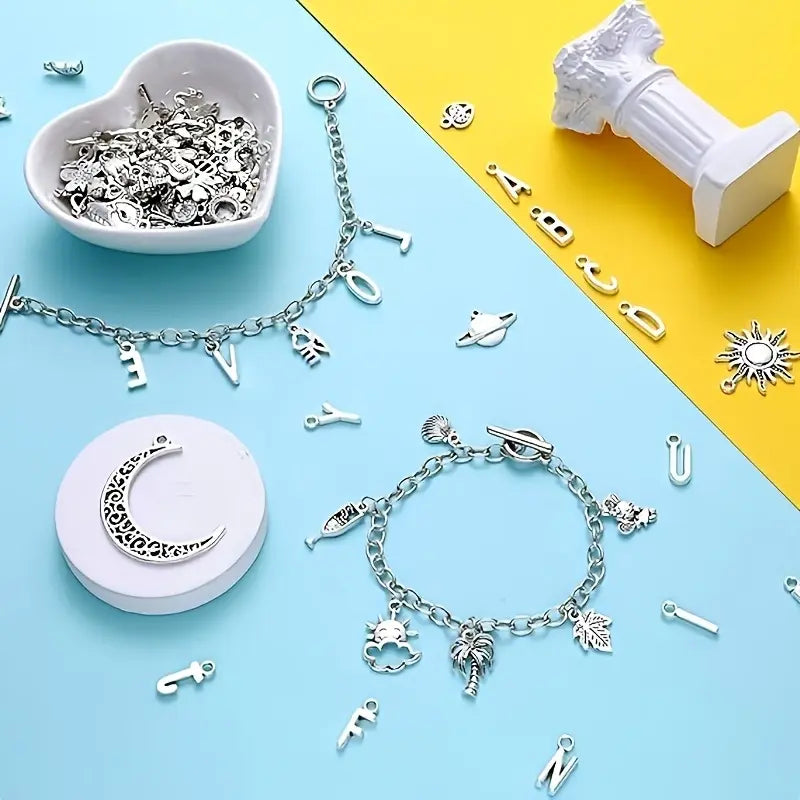 487pc Build Your Own Charm Bracelet DIY Kit