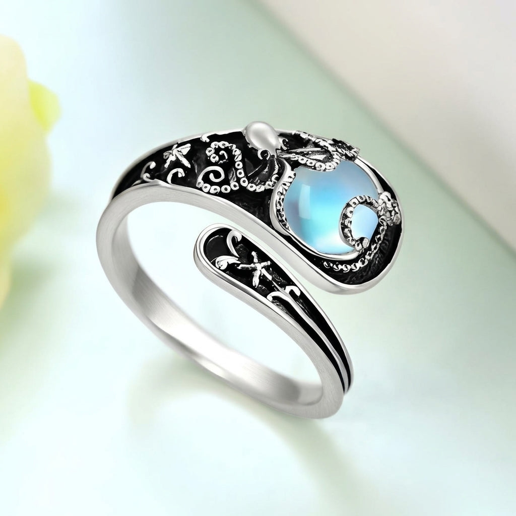 Adjustable Vintage Octopus Ring