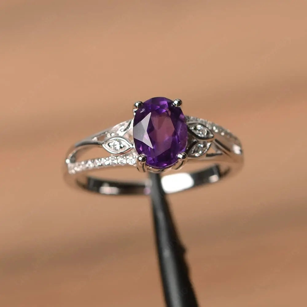 Elegant Purple Gemstone Ring