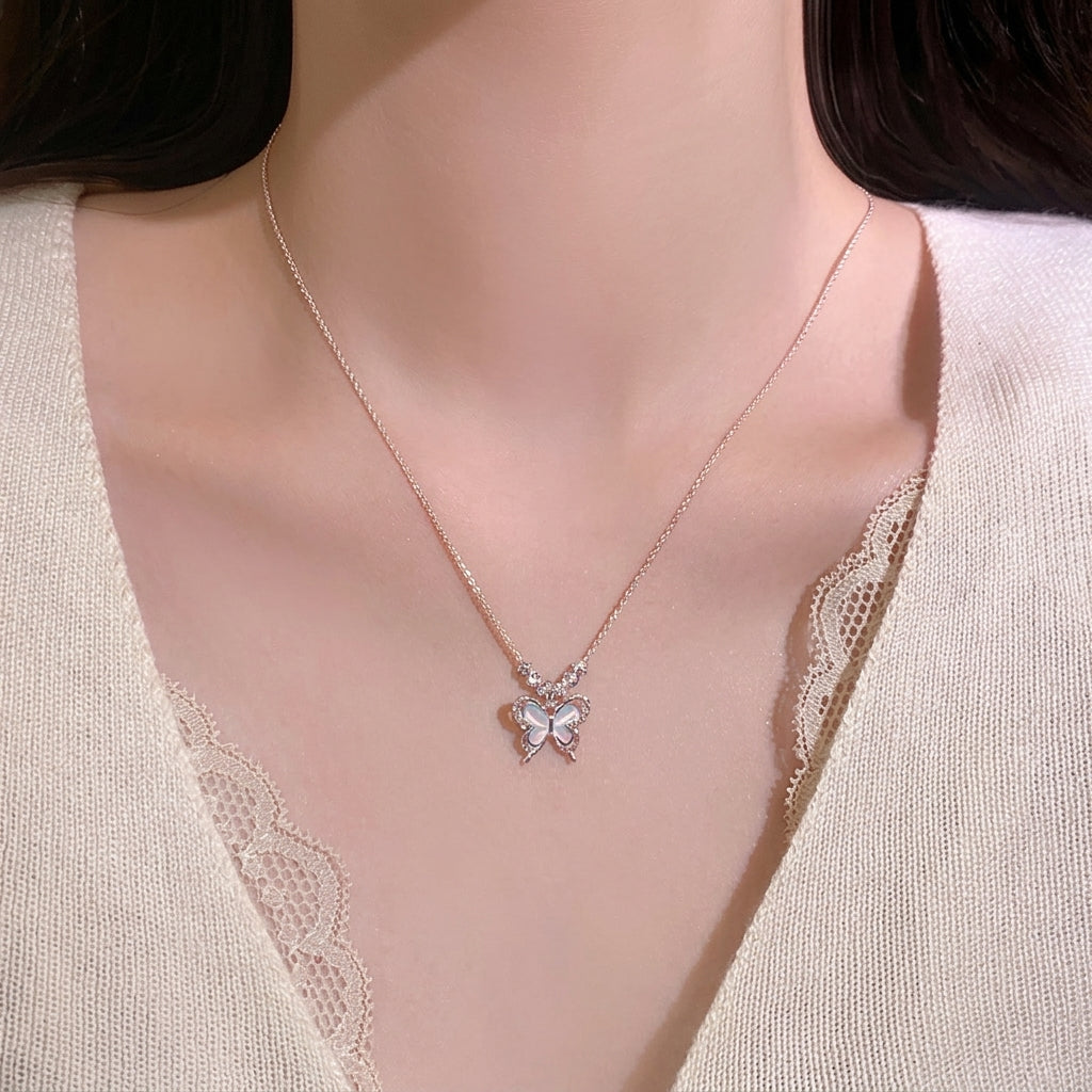Dainty Butterfly Pendant Necklace