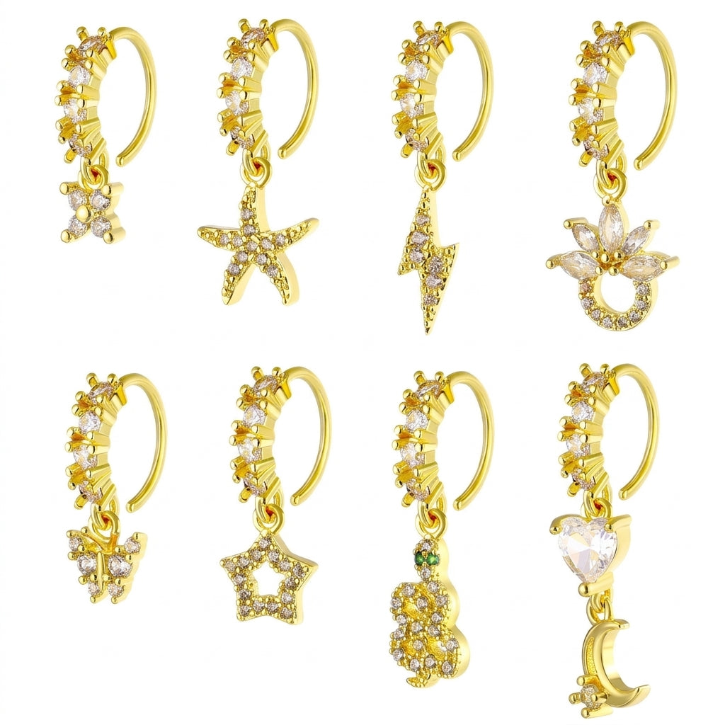 8/10/20pc Dainty Charm Nose Ring Set