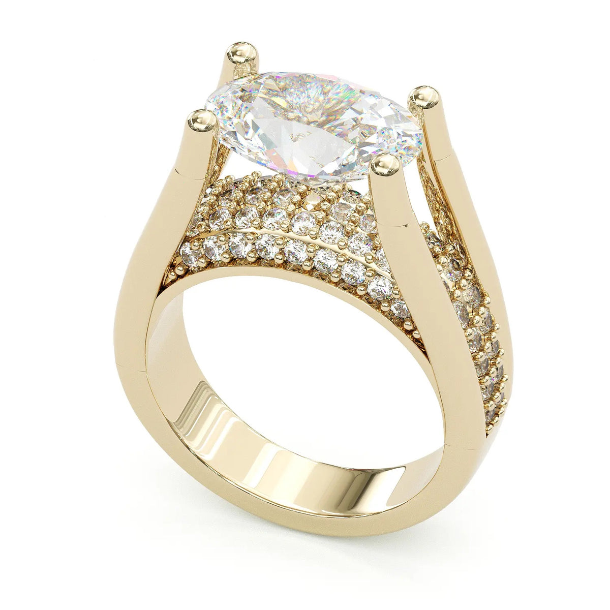 Vintage Oval Solitaire Ring