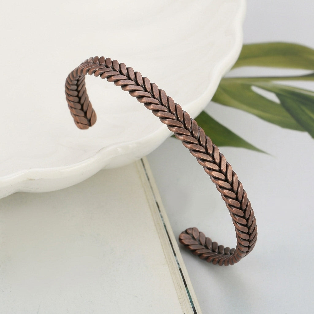 Vintage Textured Cuff Bracelet