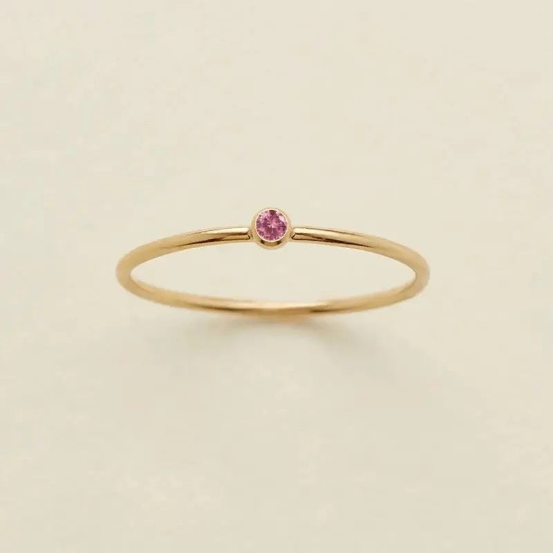Dainty Birthstone Ring