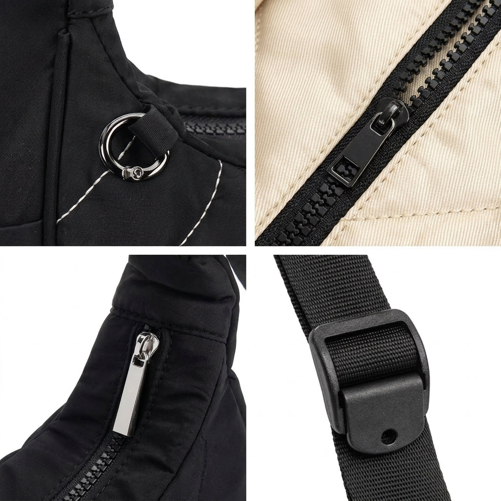 Thread Spider Web Puffer Shoulder Bag