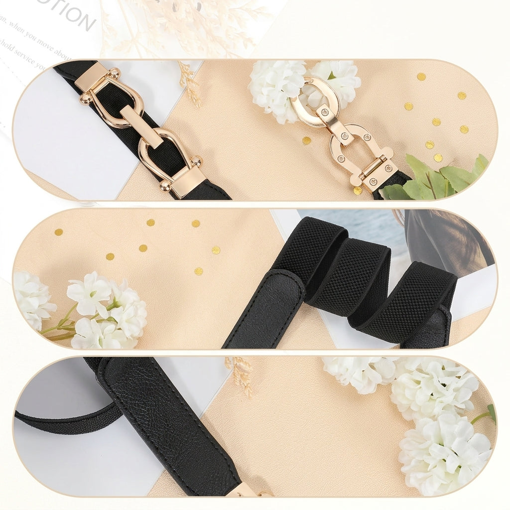Retro Slim Stretch Waist Belt Set