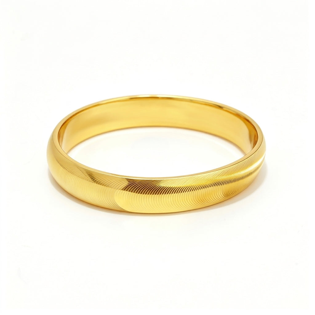 14K Elegant Spiral Bangle