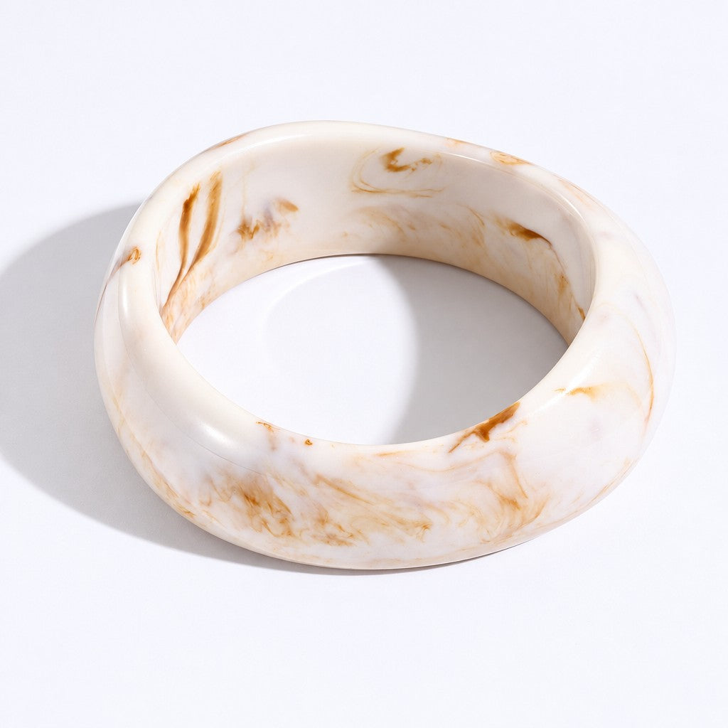 Classy Marbled Resin Bangle Set