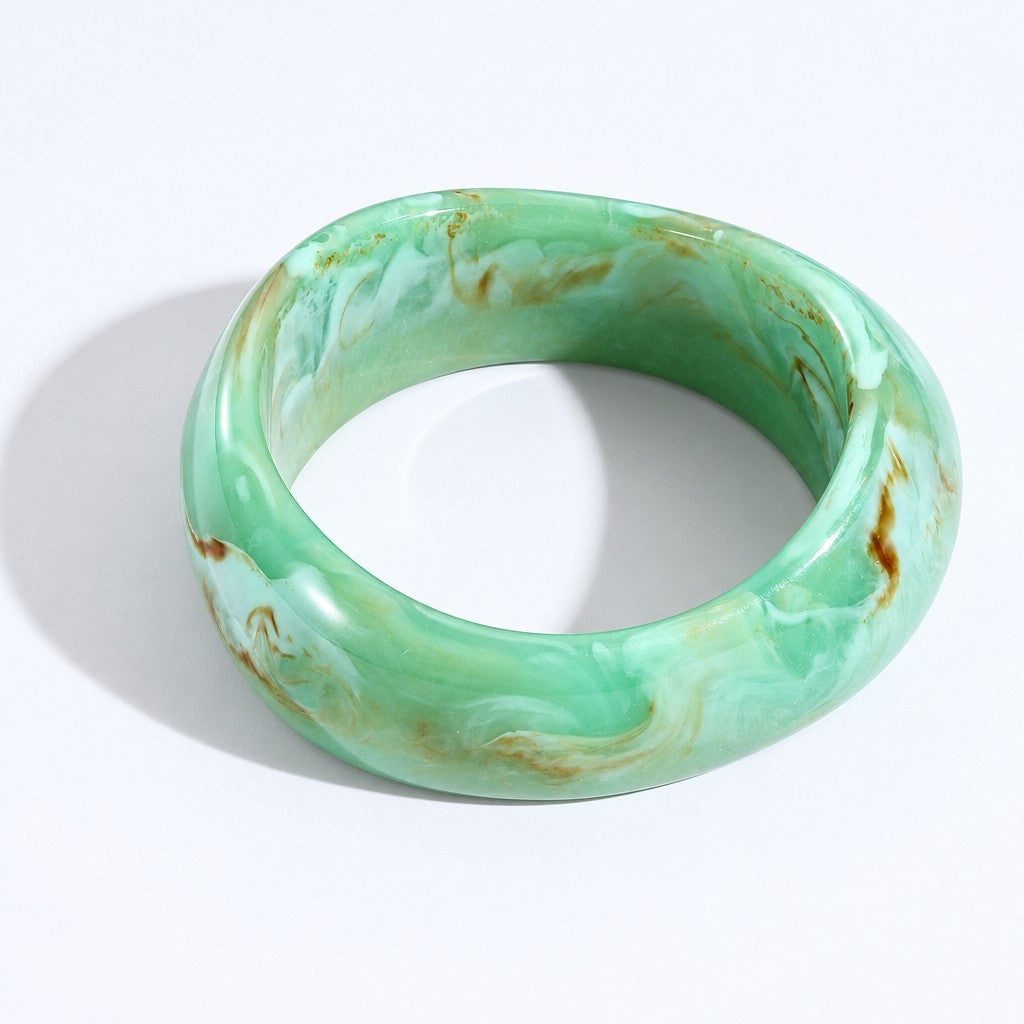 Classy Marbled Resin Bangle Set