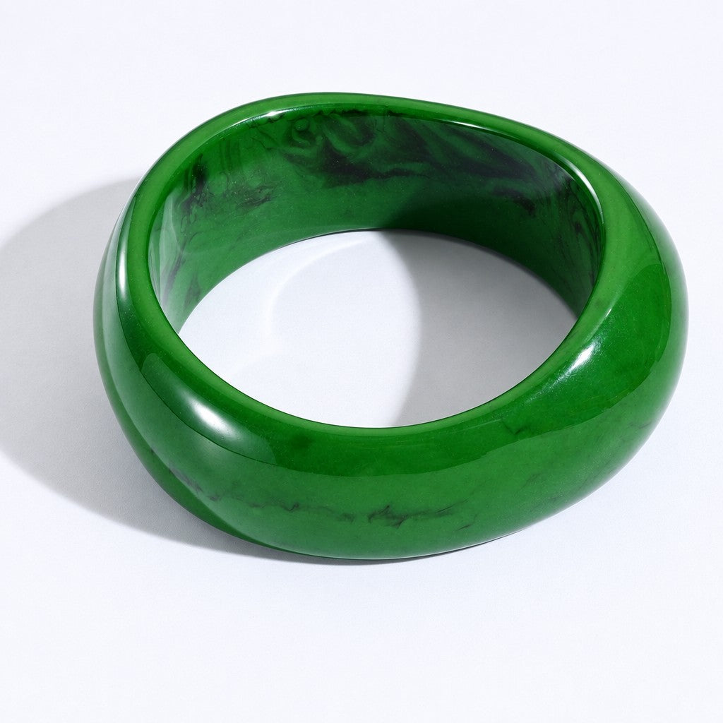 Classy Marbled Resin Bangle Set