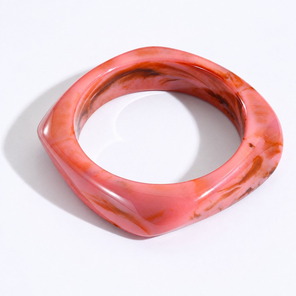 Classy Marbled Resin Bangle Set