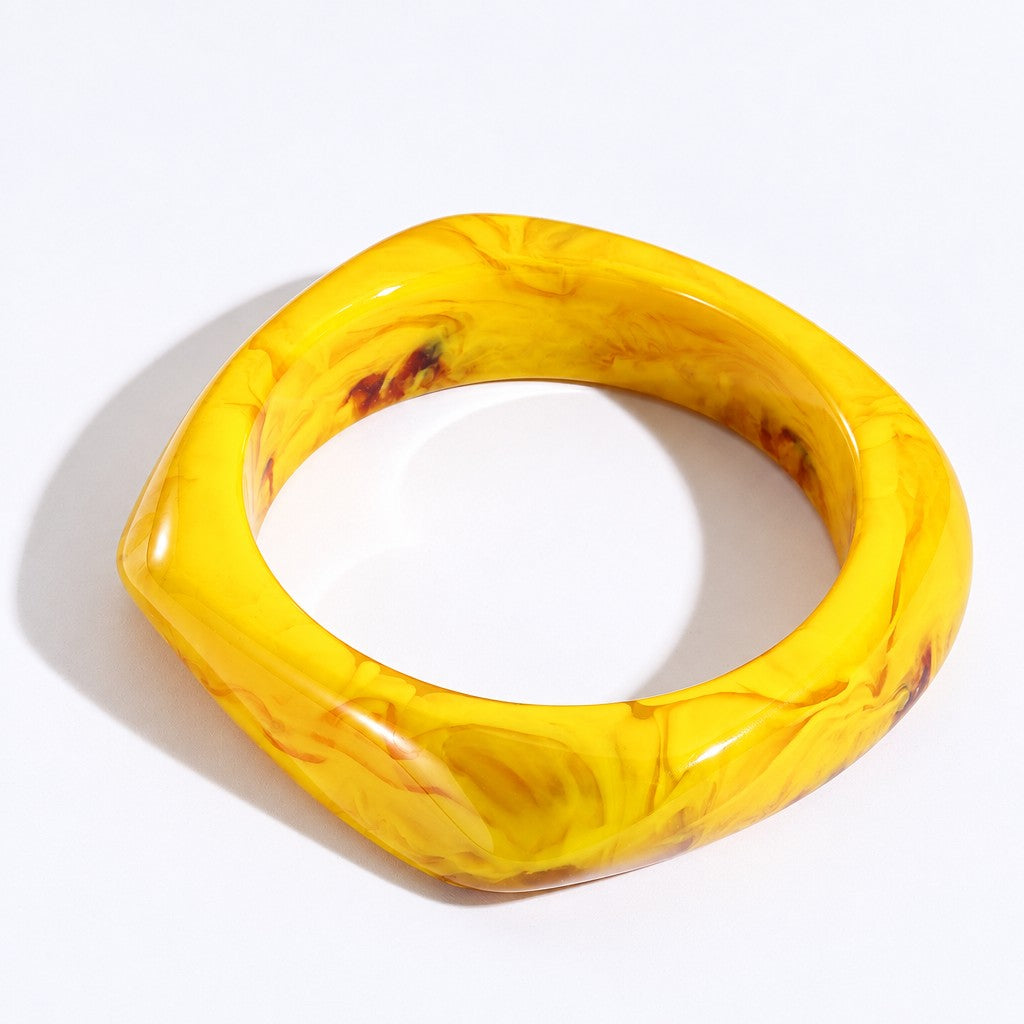 Classy Marbled Resin Bangle Set
