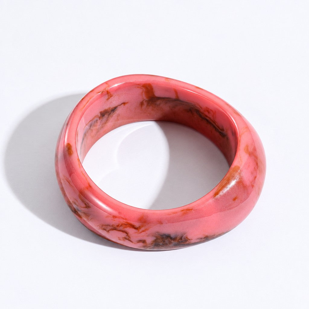 Classy Marbled Resin Bangle Set