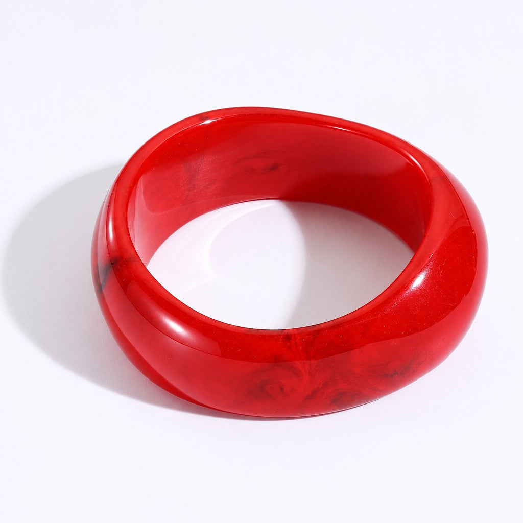 Classy Marbled Resin Bangle Set
