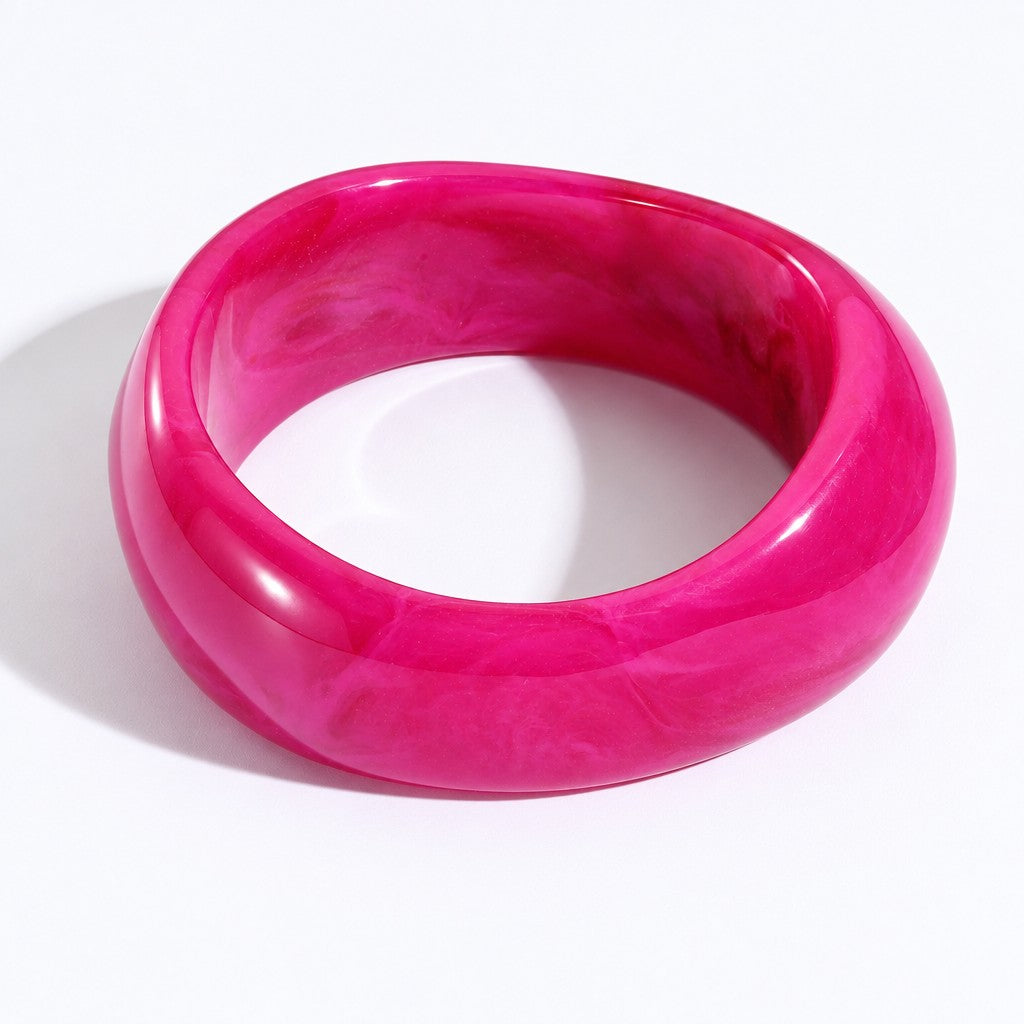 Classy Marbled Resin Bangle Set