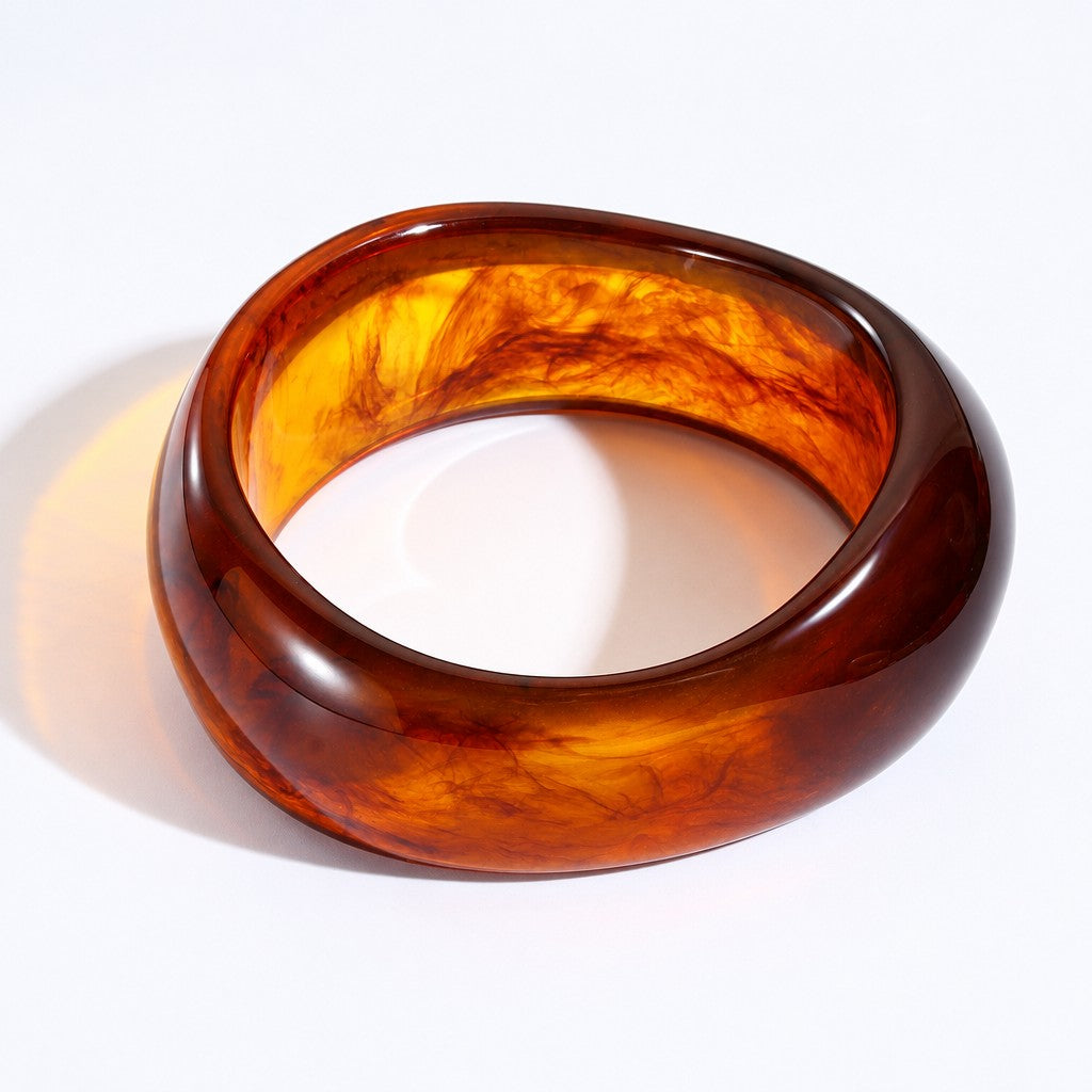 Classy Marbled Resin Bangle Set