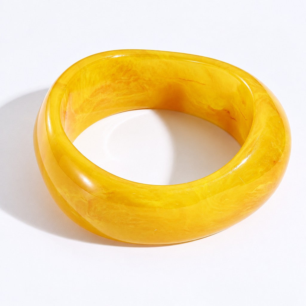 Classy Marbled Resin Bangle Set