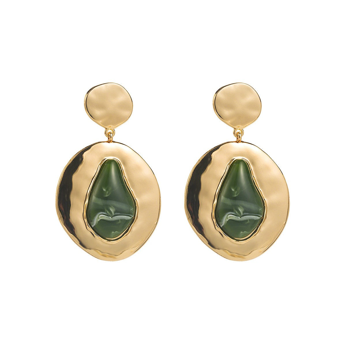 Classy Gold Teardrop Geometric Dangle Earrings