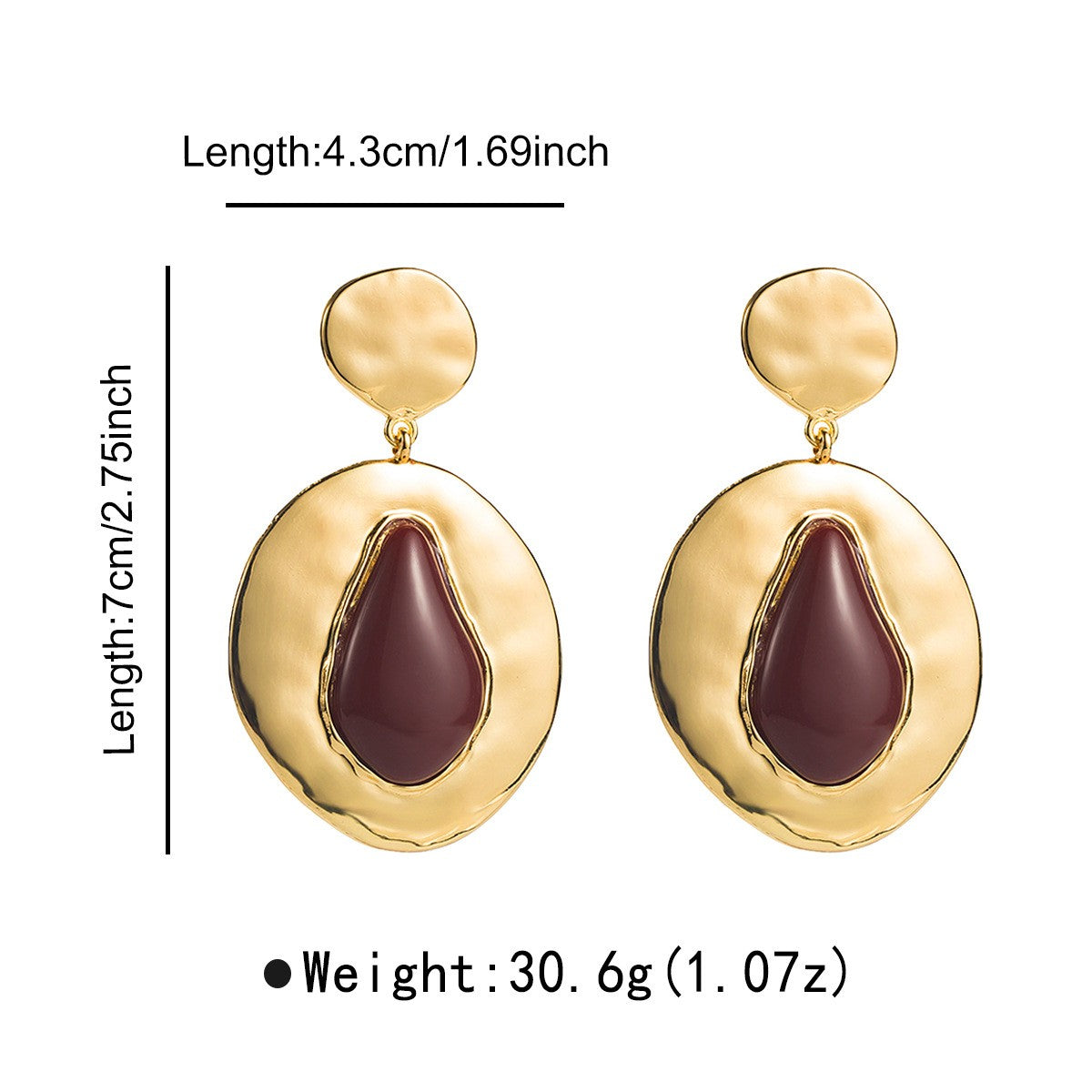 Classy Gold Teardrop Geometric Dangle Earrings