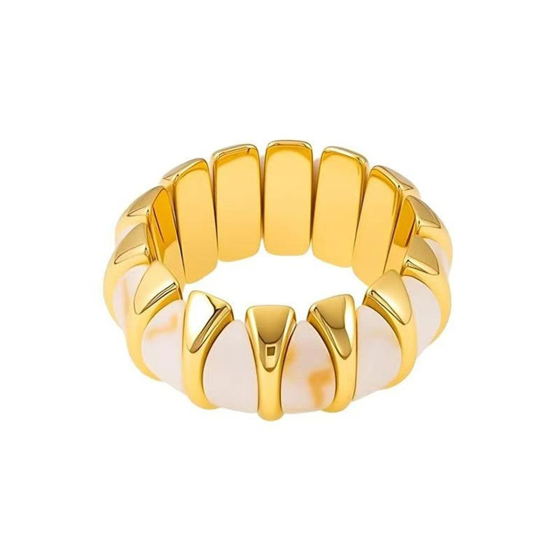 Classy Geometric Acrylic Stretch Bracelet