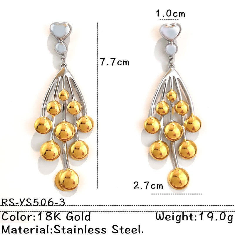 Vintage Textured Pearl & Heart Earring Set