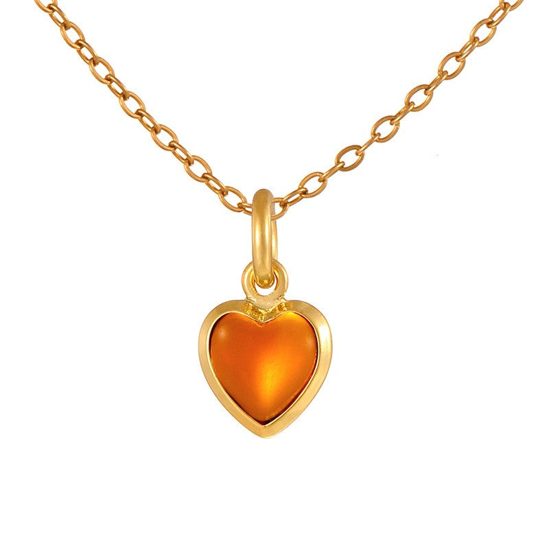 Dainty Rainbow Heart Choker Necklace