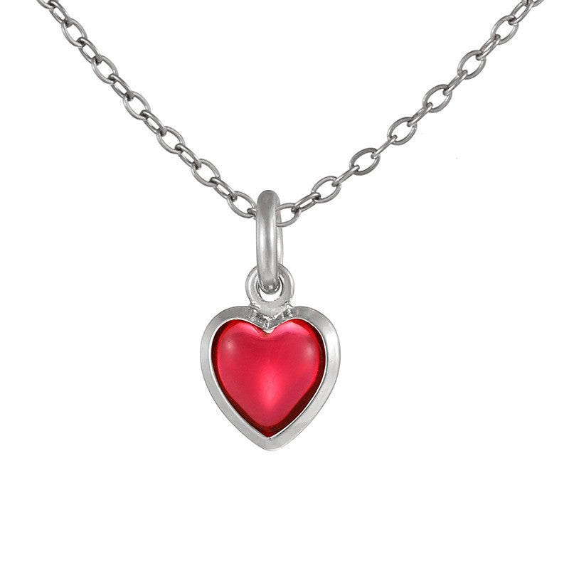 Dainty Rainbow Heart Choker Necklace
