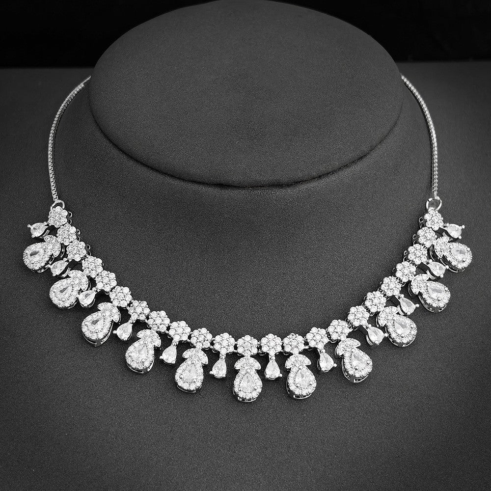 Classy Cubic Zirconia Statement Necklace