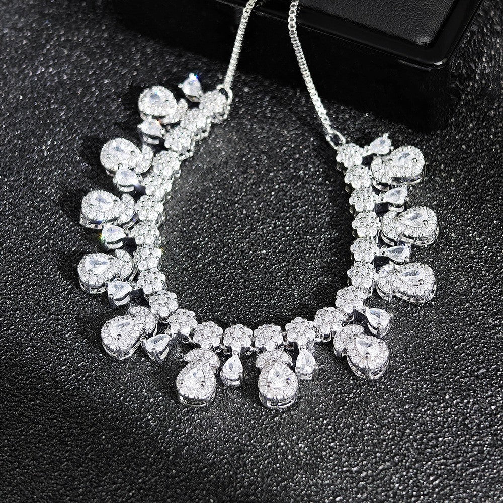 Classy Cubic Zirconia Statement Necklace