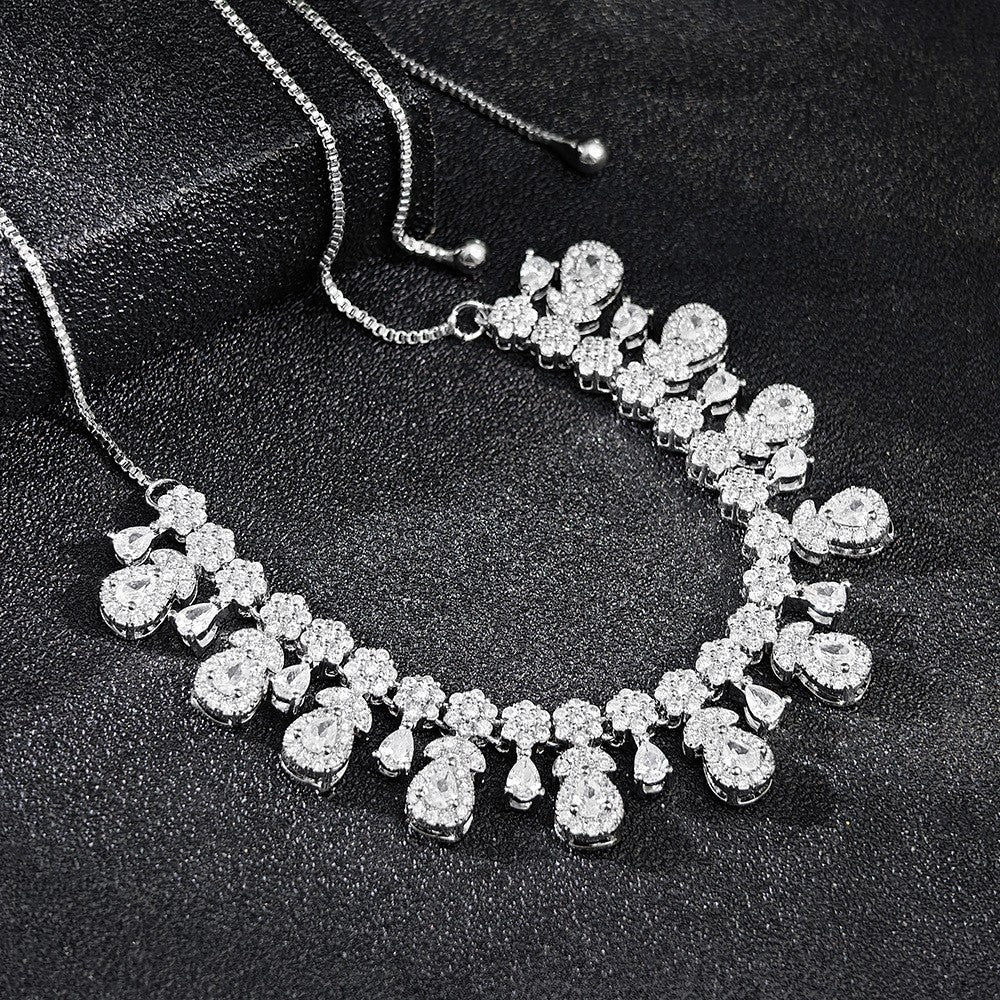 Classy Cubic Zirconia Statement Necklace