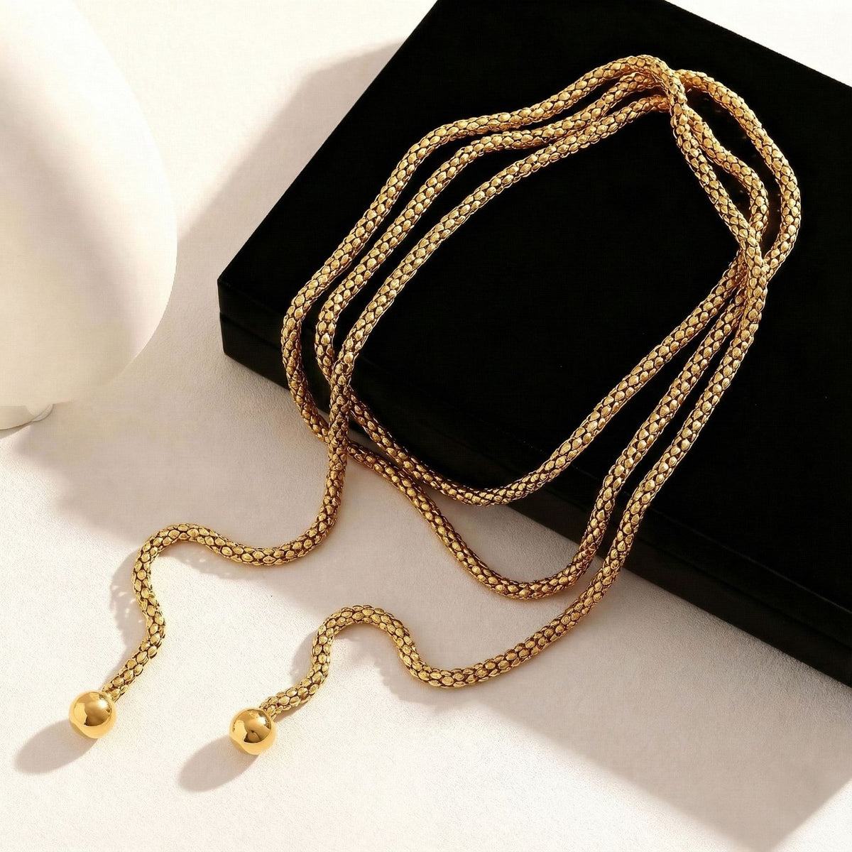 Elegant Multi-Strand Wrap Choker Necklace
