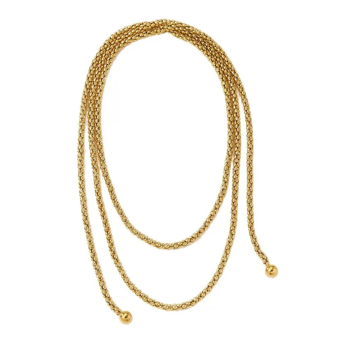 Elegant Multi-Strand Wrap Choker Necklace