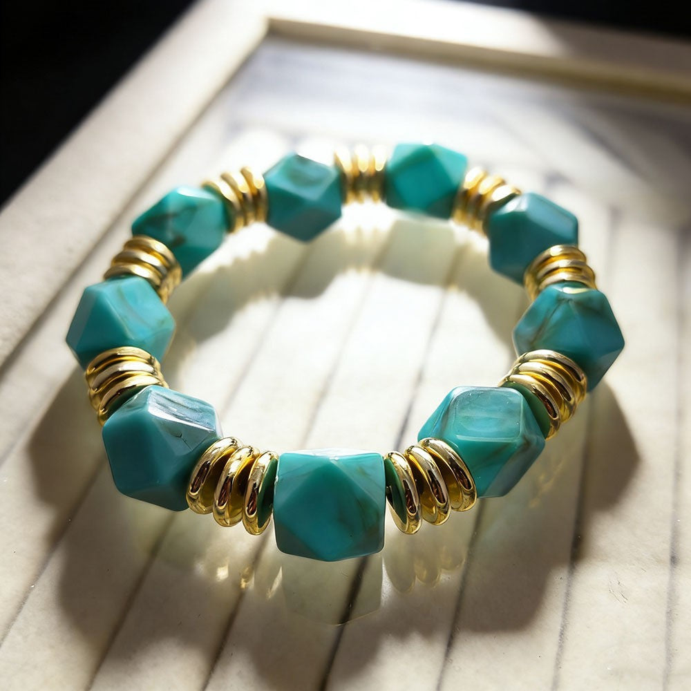 Boho Geometric Acrylic Stretch Bracelet