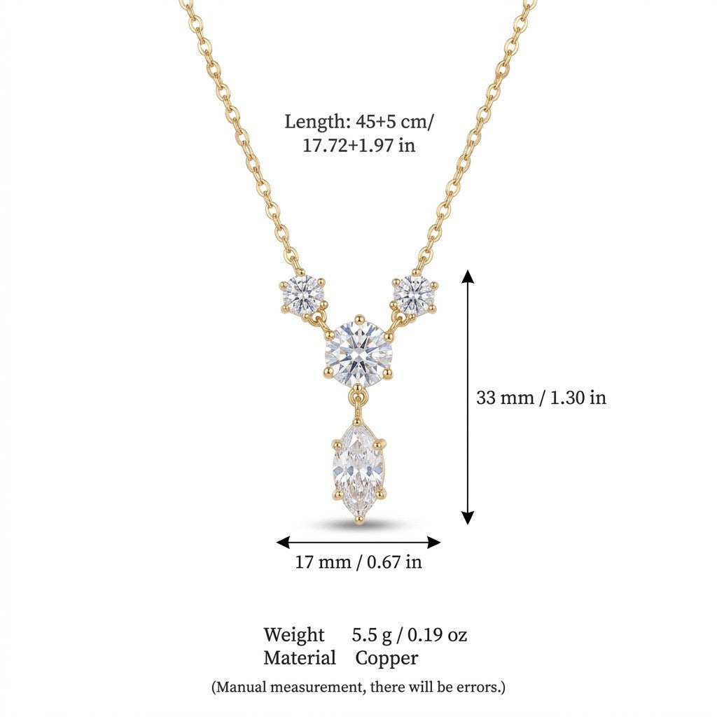 Dainty Layered Heart Y-Necklace