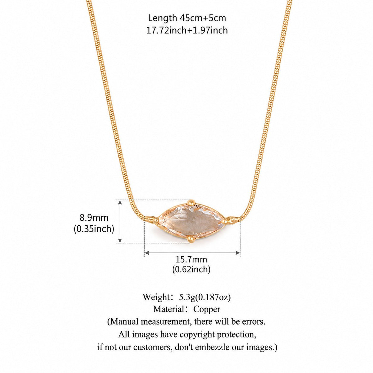 Dainty Marquise & Drop CZ Layered Necklace