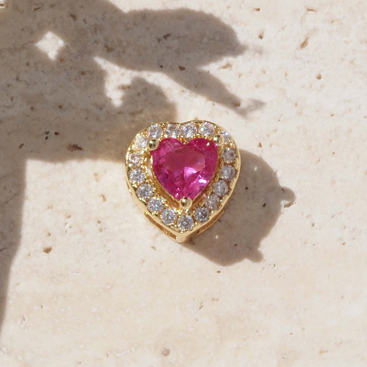 18k Dainty Heart Birthstone Initial Necklace