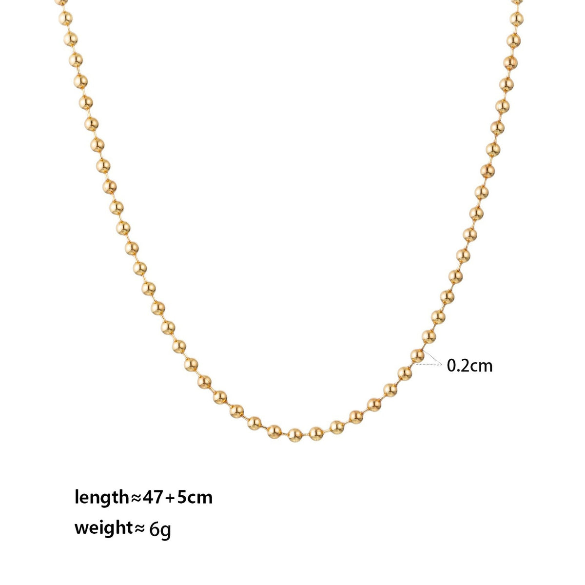 Dainty Geometric Crystal Beaded Necklace