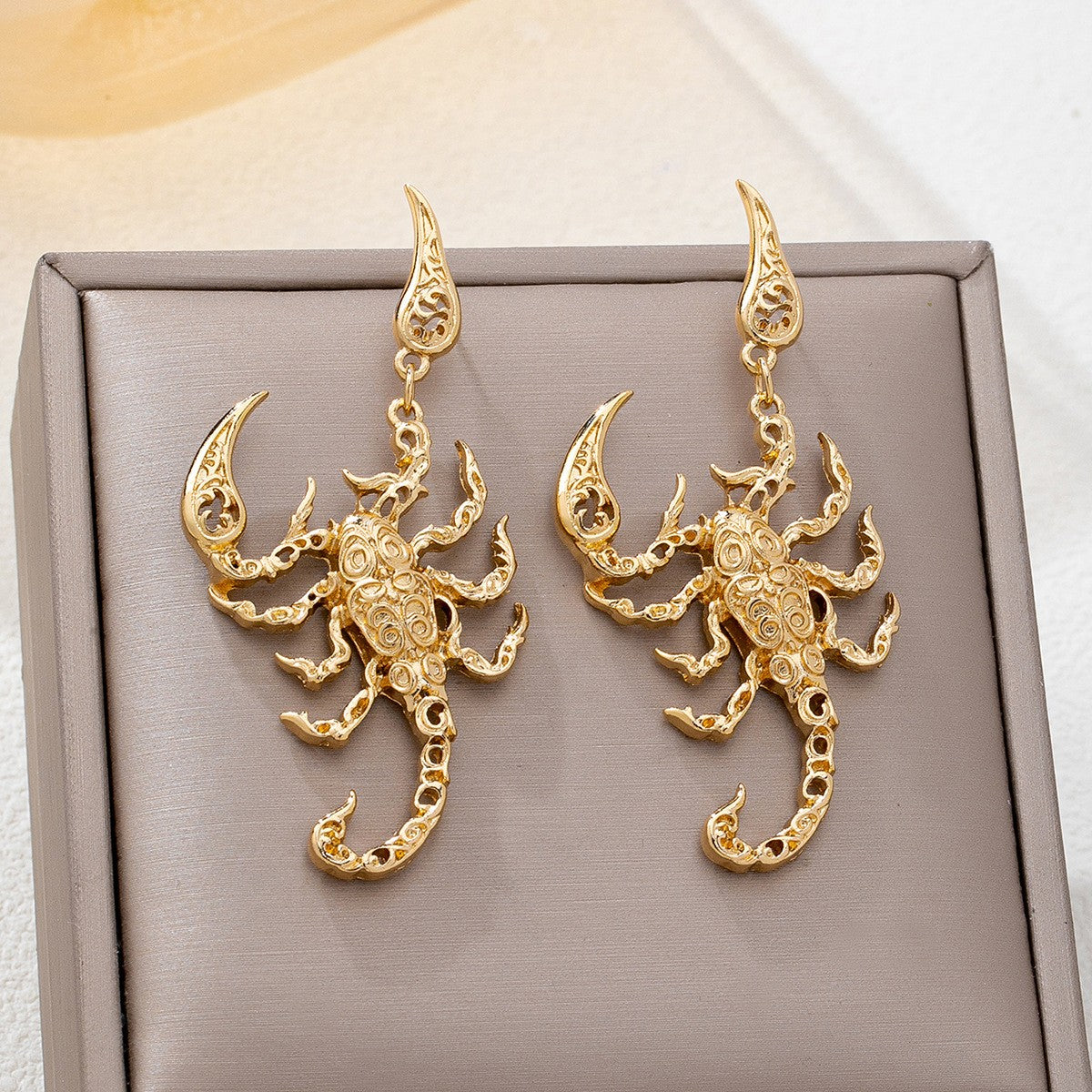 Edgy 3D Scorpion Dangle Earrings