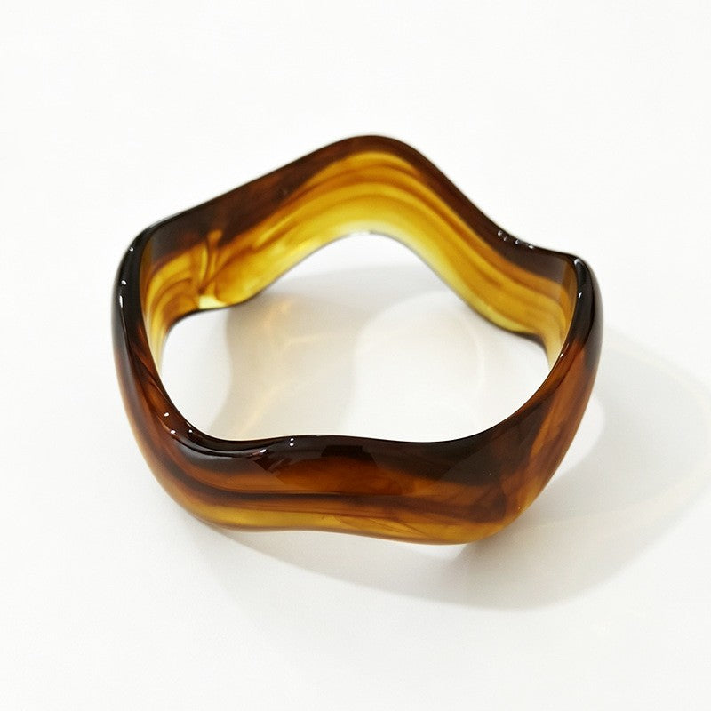 Classy Multicolor Resin Bangle Set