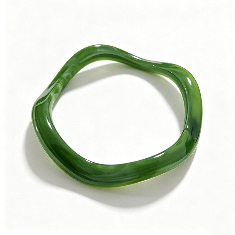Classy Multicolor Resin Bangle Set
