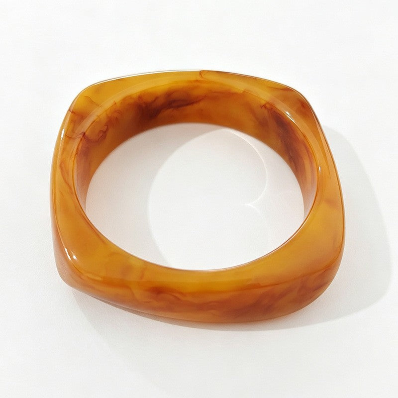 Classy Multicolor Resin Bangle Set