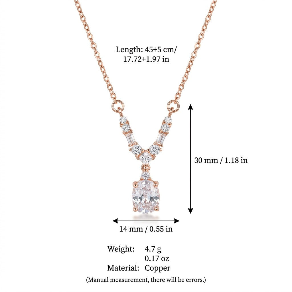 Classy Multi-Shape Zirconia Layered Necklace