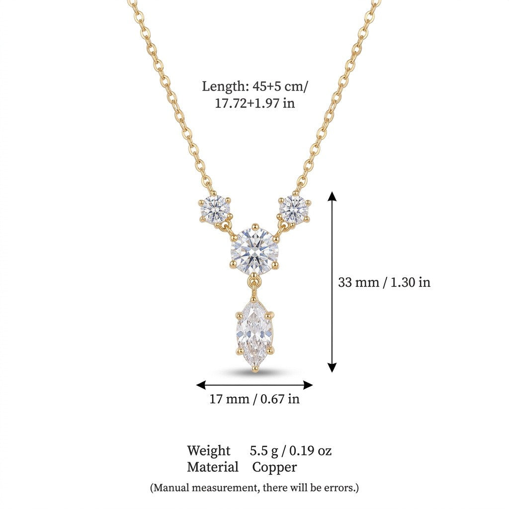 Classy Multi-Shape Zirconia Layered Necklace