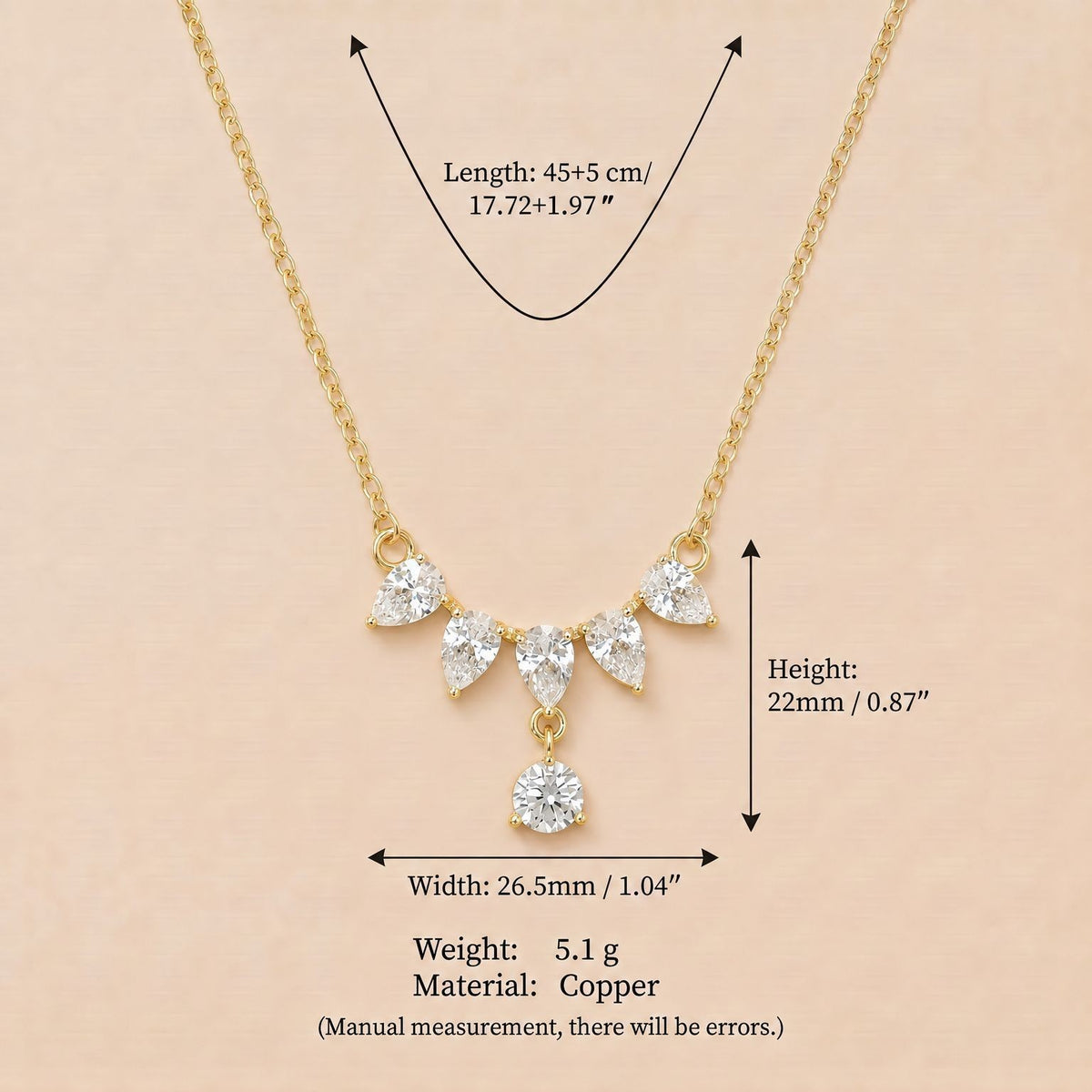Classy Multi-Shape Zirconia Layered Necklace